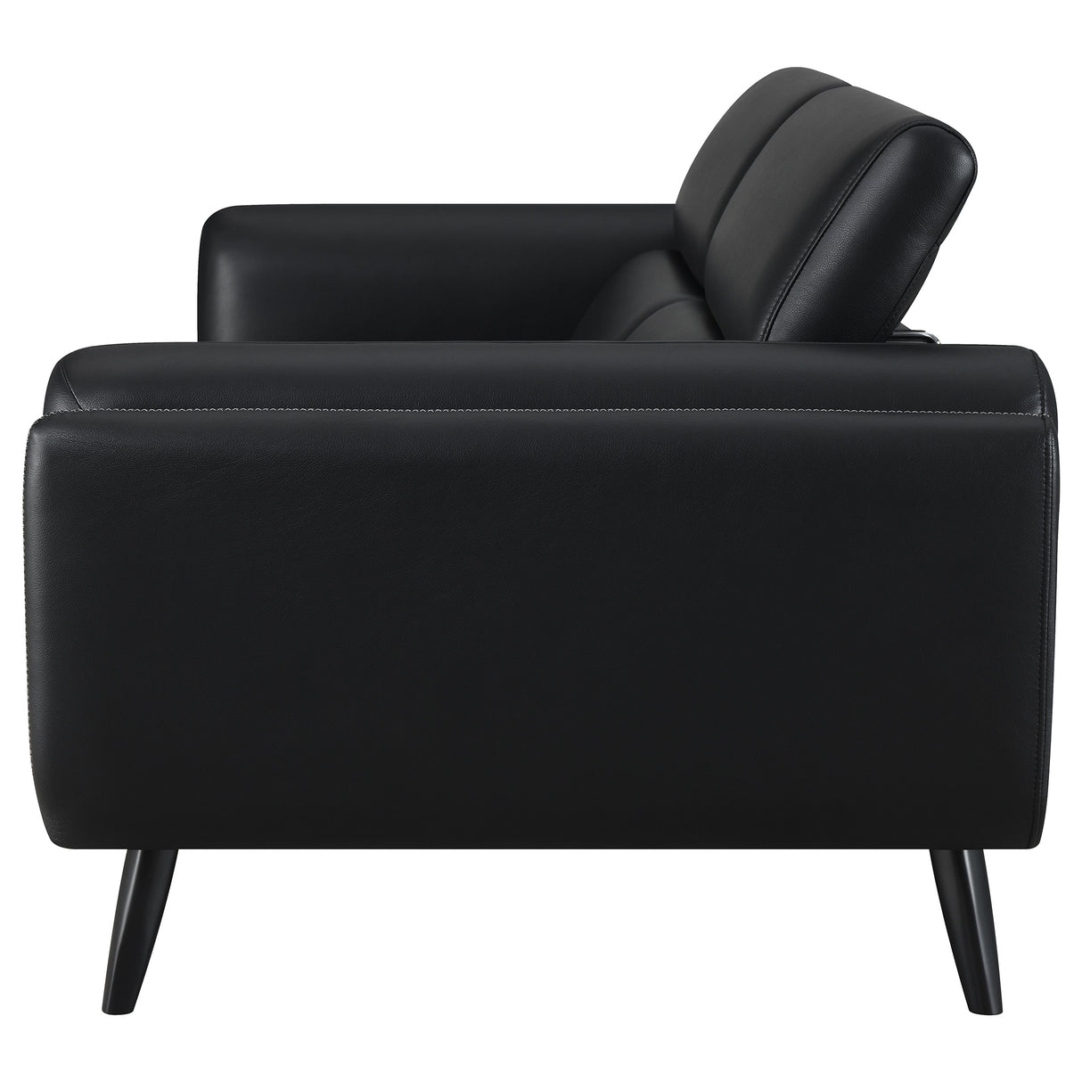 Sofa - Shania Track Arms Sofa with Tapered Legs Black