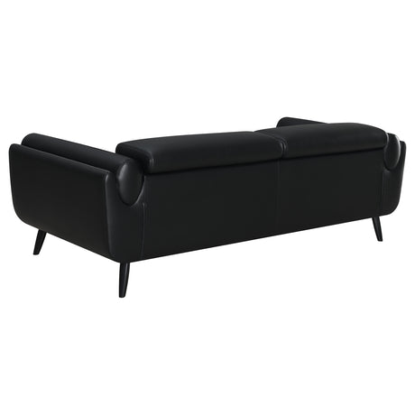 Sofa - Shania Track Arms Sofa with Tapered Legs Black