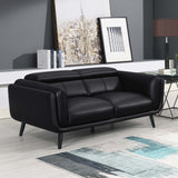 Loveseat - Shania Track Arms Loveseat with Tapered Legs Black