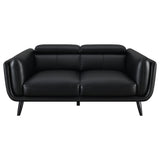 Loveseat - Shania Track Arms Loveseat with Tapered Legs Black