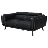 Loveseat - Shania Track Arms Loveseat with Tapered Legs Black