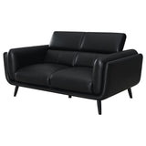 Loveseat - Shania Track Arms Loveseat with Tapered Legs Black