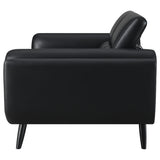 Loveseat - Shania Track Arms Loveseat with Tapered Legs Black