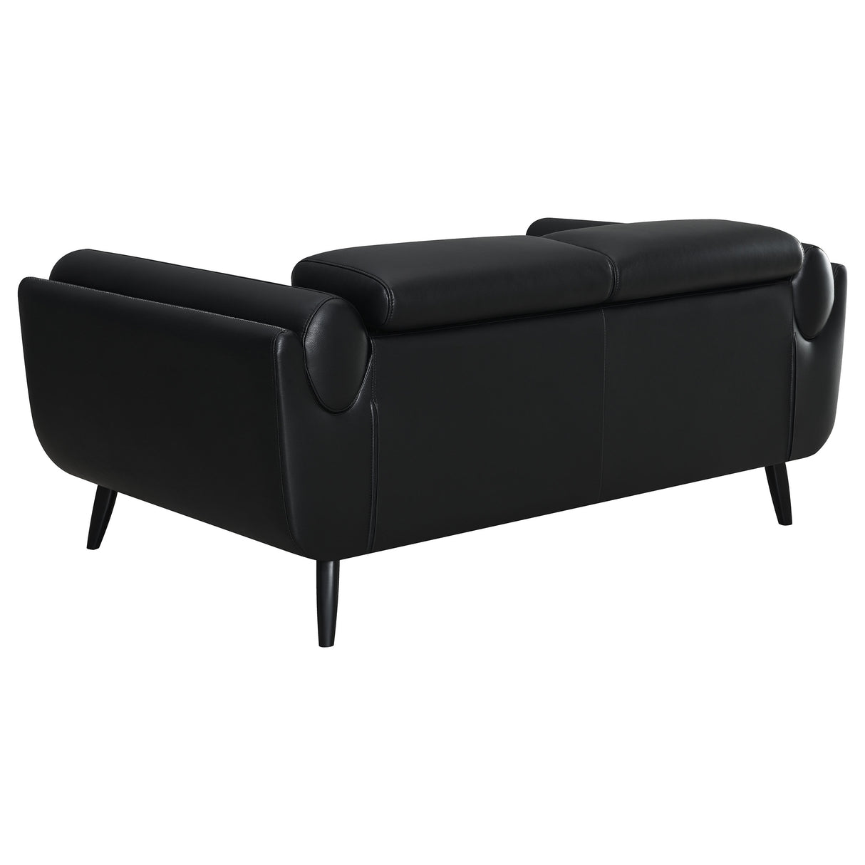 Loveseat - Shania Track Arms Loveseat with Tapered Legs Black