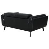 Loveseat - Shania Track Arms Loveseat with Tapered Legs Black