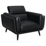 Chair - Shania Track Arms Chair with Tapered Legs Black