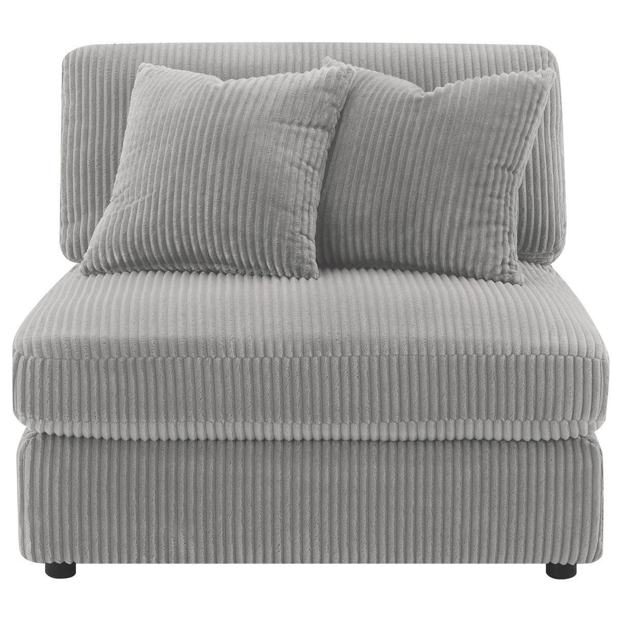 Armless Chair - Blaine Upholstered Armless Chair Fog | Coaster | Home Elegance USA