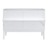 Queen Size Murphy Bed with USB Port and removable Shelves on Each Side,White - Home Elegance USA