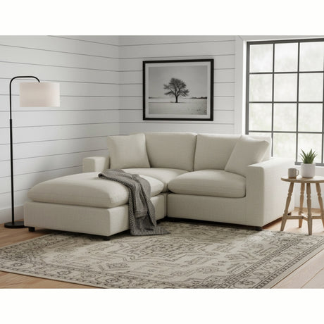 Cassandra Modular 3-piece Chofa in Beige with Solid Hardwood Frame and Polyester Upholstery - sold by Home Elegance USA