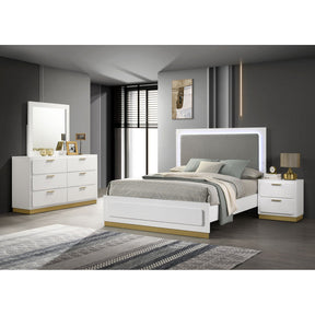 Sophia White 4-piece Eastern King Bedroom Set - sold by Home Elegance USA