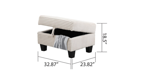 Modern Style Recliner Sectional Sofa Made With Wood in Cream - sold by Home Elegance USA