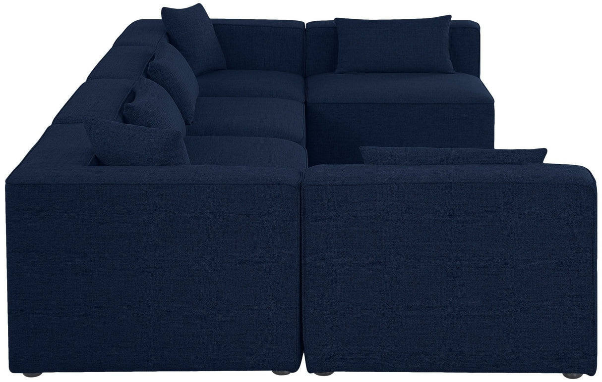 Cube - Modular Sectional 6 Piece - Navy - 630Navy - Sec6D - Home Elegance USA - 2