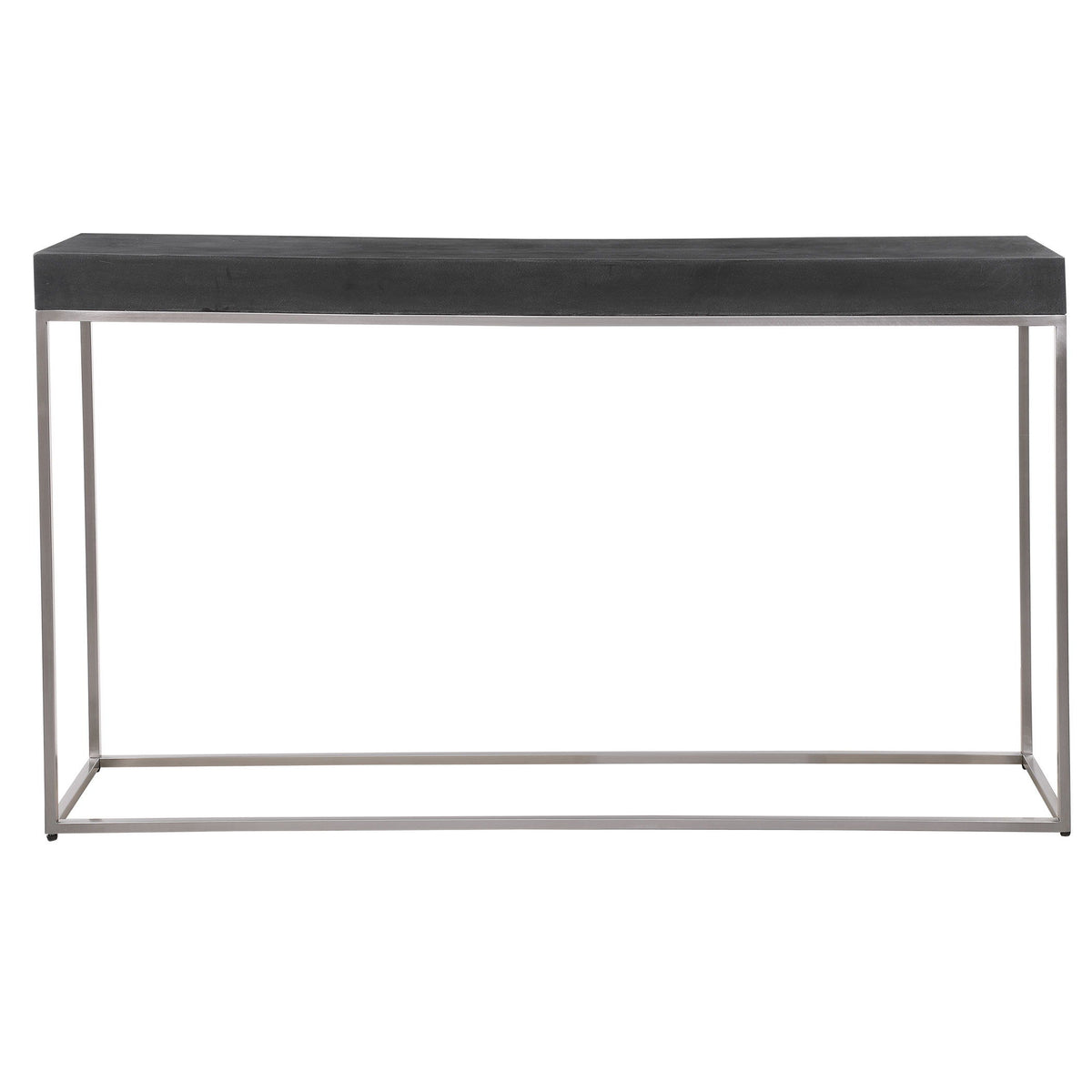 Jase Concrete Console Table - Black / Silver by Uttermost - View 1