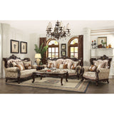 Acme - Shalisa Sofa W/7 Pillows(Same Lv01585) 51050 Fabric & Walnut Finish