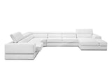 Divani Casa Pella Modern White Bonded Leather Sectional Sofa - VGCA5106 - WHT - BL - Home Elegance USA - 1