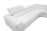 Divani Casa Pella Modern White Bonded Leather Sectional Sofa - VGCA5106 - WHT - BL - Home Elegance USA - 5