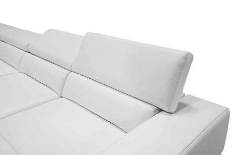 Divani Casa Pella Modern White Bonded Leather Sectional Sofa - VGCA5106 - WHT - BL - Home Elegance USA - 3