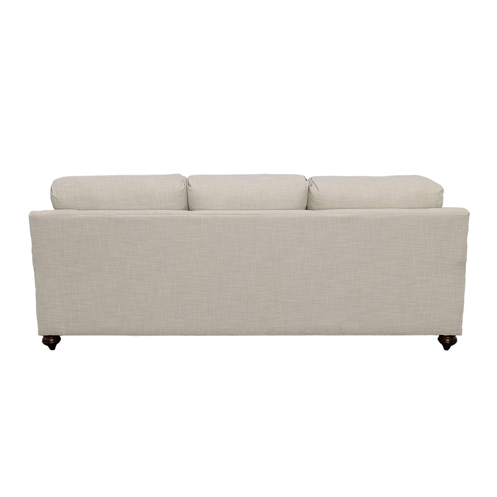 Sofa - Glenn Recessed Arms Sofa Light Grey