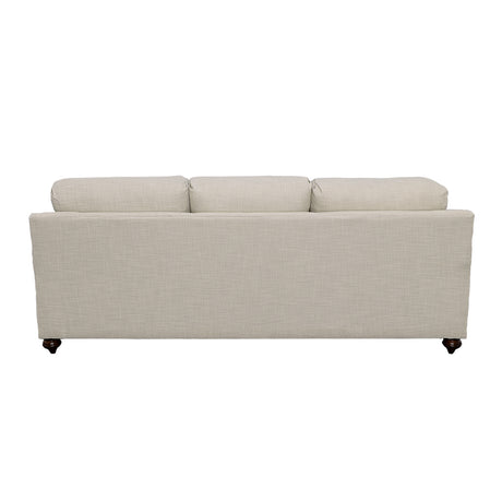 Sofa - Glenn Recessed Arms Sofa Light Grey