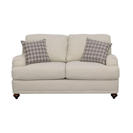 Loveseat - Glenn Cushion Back Loveseat Light Grey