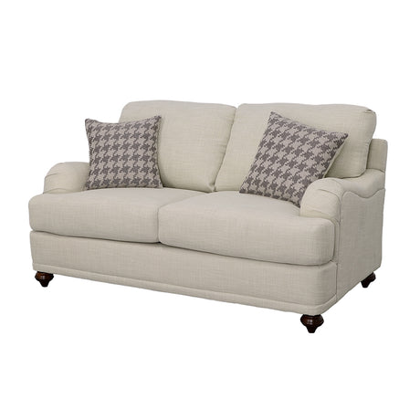 Loveseat - Glenn Cushion Back Loveseat Light Grey