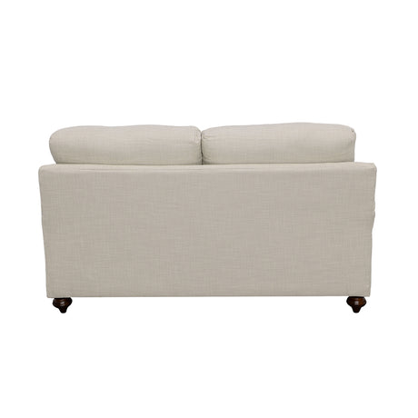 Loveseat - Glenn Cushion Back Loveseat Light Grey