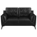 Moira Upholstered Tufted Living Room Set with Track Arms Black - 511131 - S3 - image - 7