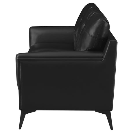 Sofa - Moira Upholstered Tufted Sofa with Track Arms Black