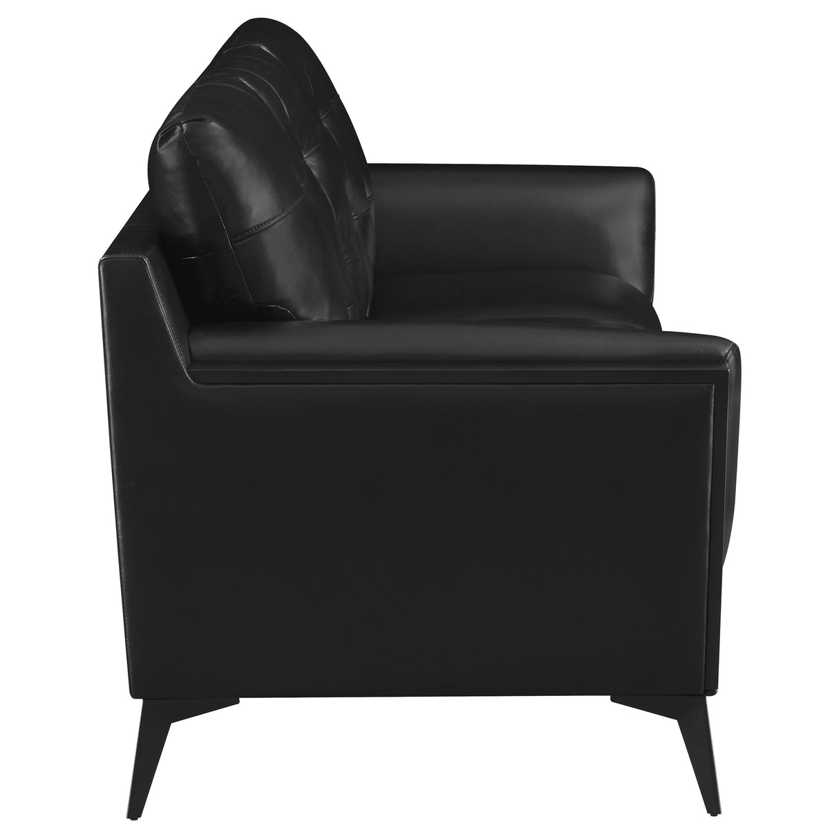 Sofa - Moira Upholstered Tufted Sofa with Track Arms Black