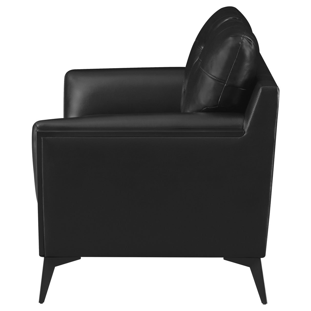 Loveseat - Moira Upholstered Tufted Loveseat with Track Arms Black