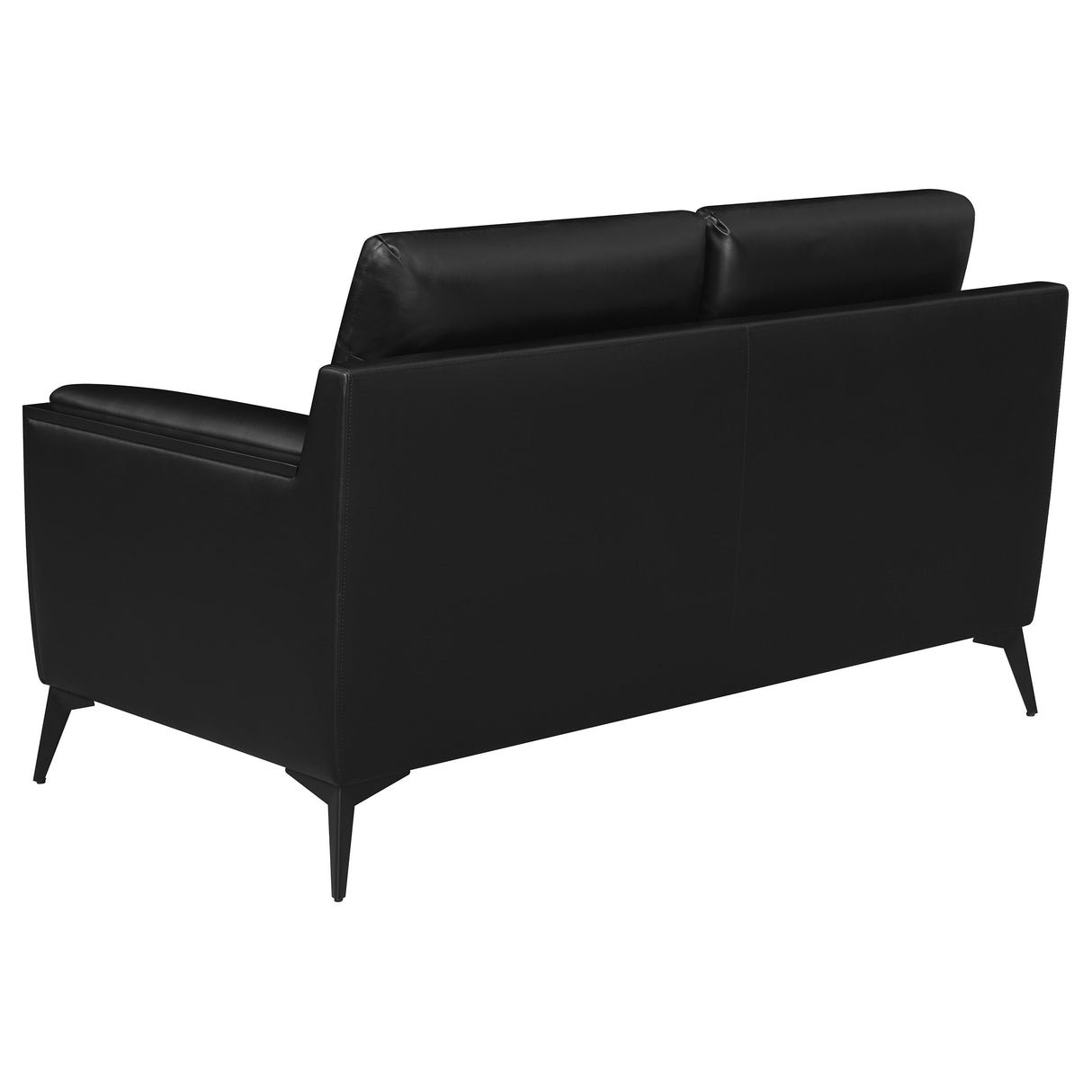 Loveseat - Moira Upholstered Tufted Loveseat with Track Arms Black