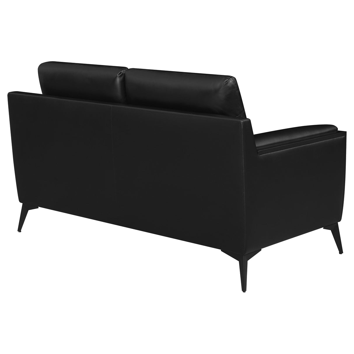 Loveseat - Moira Upholstered Tufted Loveseat with Track Arms Black