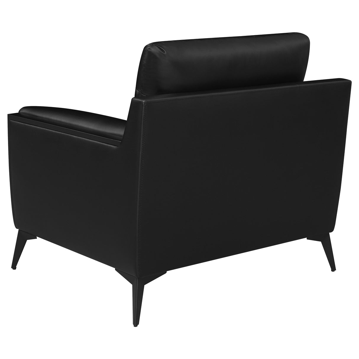 Chair - Moira Upholstered Tufted Chair with Track Arms Black