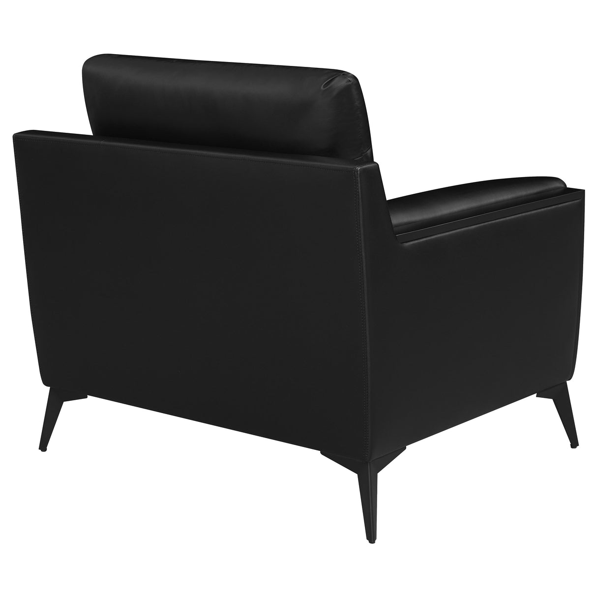 Chair - Moira Upholstered Tufted Chair with Track Arms Black