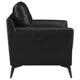 Chair - Moira Upholstered Tufted Chair with Track Arms Black