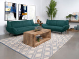 Acton 2 - piece Upholstered Flared Arm Sofa Set Teal Blue | Coaster | Home Elegance USA