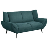 Acton 2 - piece Upholstered Flared Arm Sofa Set Teal Blue | Coaster | Home Elegance USA