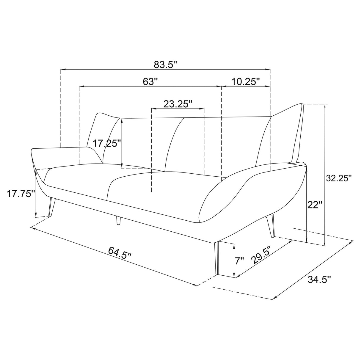 Acton 2 - piece Upholstered Flared Arm Sofa Set Teal Blue | Coaster | Home Elegance USA