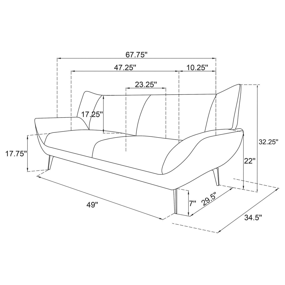 Acton 2 - piece Upholstered Flared Arm Sofa Set Teal Blue | Coaster | Home Elegance USA