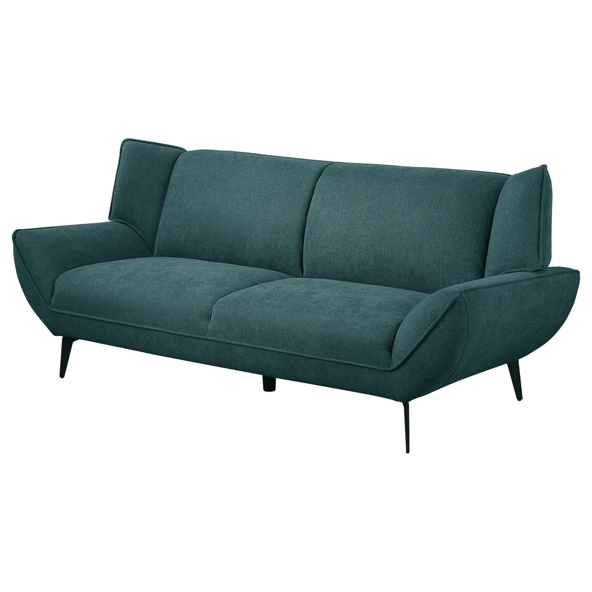 Acton Upholstered Flared Arm Sofa Teal Blue | Coaster - 511161 - Home Elegance USA - 4