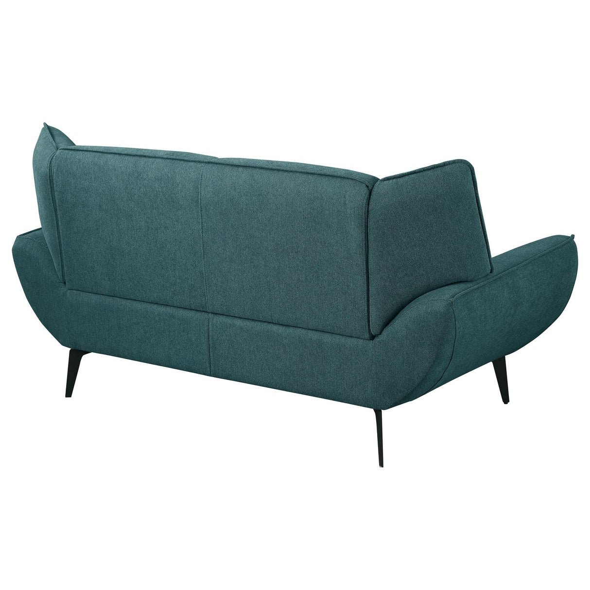 Acton Upholstered Flared Arm Loveseat Teal Blue | Coaster | Home Elegance USA