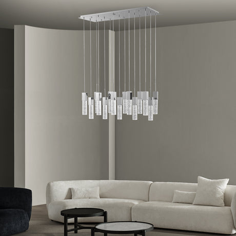 Rectangular Crystal Chandelier // 15 Light  | Finesse -  Home Elegance USA