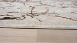 Penina Luxury Area Rug in Beige and Gray with Bronze Circles Abstract Design - Home Elegance USA