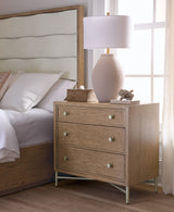 Sonnet Three-Drawer Nightstand - Dark Gray / Light Brown by Hooker Furniture - View 2
