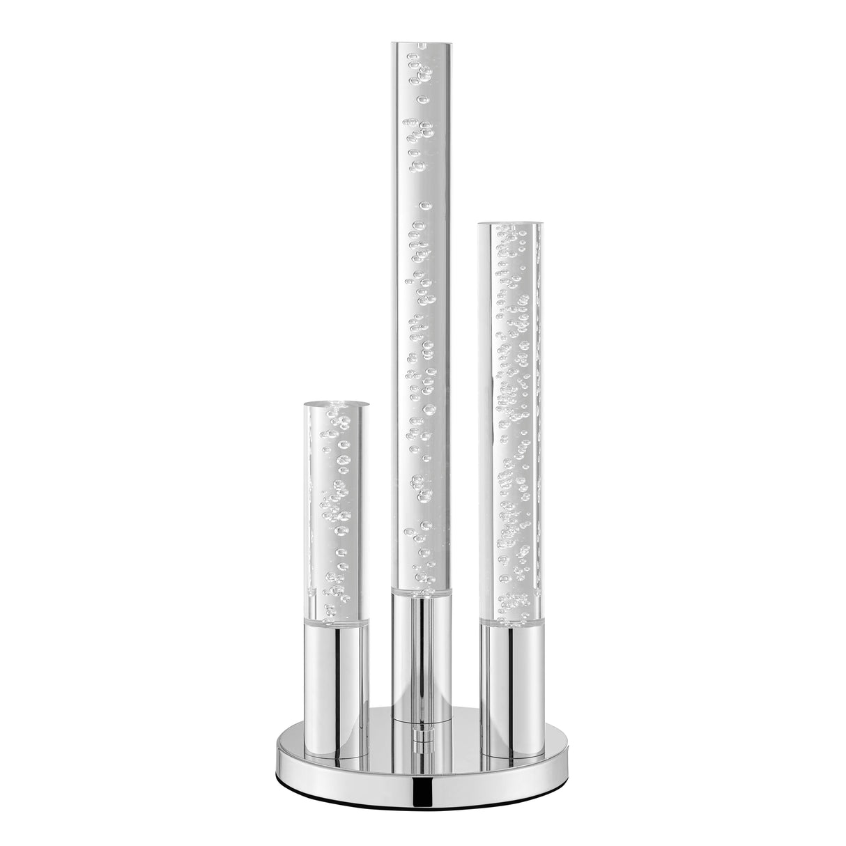Acrylic Cylinders with Touch Switch Table Lamp // 3 Light  | Finesse - Home Elegance USA