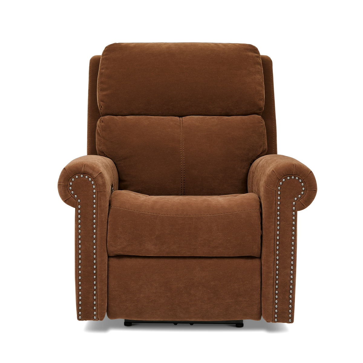 Bernard Power Leather Recliner With Power Headrest & Lumbar, Nailhead Trim | Flexsteel