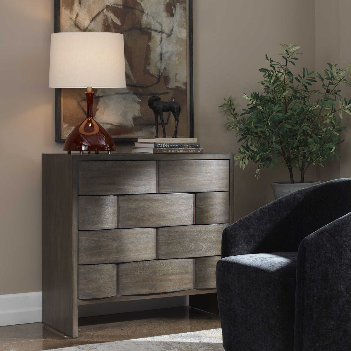 Lydon 4 Drawer Chest - Dark Brown by Uttermost - View 3