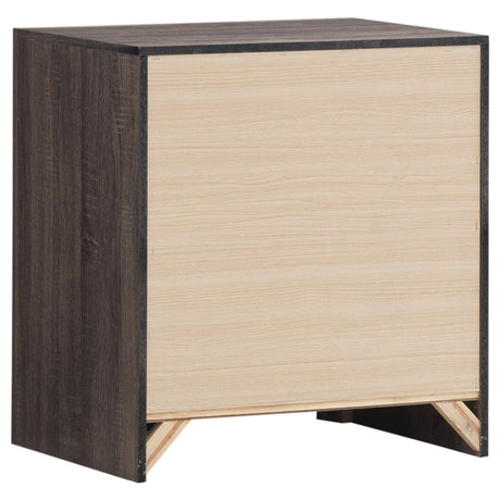 Geary Oak 5-piece Slatted Headboard Panel Bedroom Set - sold by Home Elegance USA
