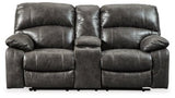 Ashley Steel Dunwell PWR REC Loveseat/CON/ADJ HDRST - Textured | Home Elegance USA