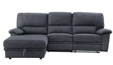 Acme - Trifora Sectional Sofa 51605 Dark Gray Fabric